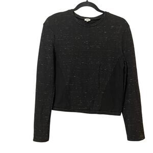 Aritzia Wilfred Grey Space Die Cropped Crew Neck Sweater Womens XS Pullover